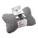 Car bone pillow, on the headrest, flax, gray, 16x24 cm