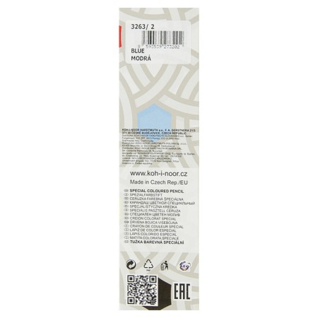 Pencil KOH-I-NOOR 3263/2 special, for writing on glass, metal, plastic, blue color-2