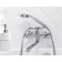 Bath mixer "RMS" SL116-140, spout 350 mm, shower set, zinc, chromium