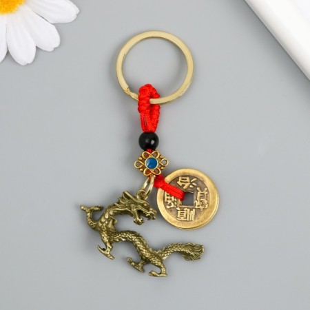Trick Metal NECK "Chinese dragon" 5 coins h = 7.5 cm-1