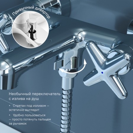 IDDIS AcRSB02I02WA bathtub mixer, two -bearing, chrome-1