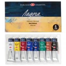 Oil art, set of 8 colors x 18 ml, ZHK 