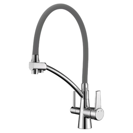 LEMARK COMFORT LM3071C-GRAY kitchen mixer, with tap for drinking water, chrome, gray