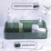 Organizer for storing manicure/cosmetic supplies "Green", 7 sections, 30 × 20 × 8 cm, translucent/green color