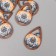 Decor for creativity tree "Pumpkin with a pattern" 4.9x3.3x0.3 cm
