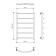 Water towel "Sanprise" Classic P6, 500x800 mm, lower connection., Black matte
