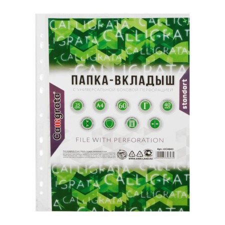 A4, 40 microns, calligrata, glossy, vertical, 25 pieces-1