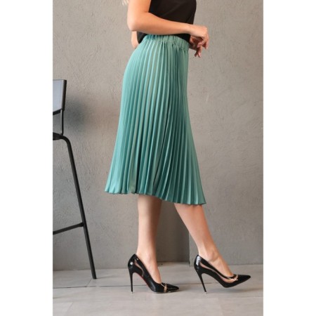 Women's skirt, size 48, green color-5