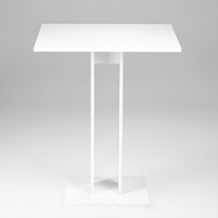 The kitchen table on one leg Sandro, 650x650x780, white/white-2