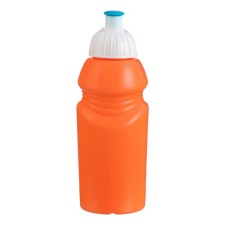 Bicycle bottle, 400 ml, with a drinker, 18 x 6.2 x 6.2 cm, orange