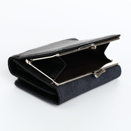 Women's wallet on magnets, black color-3