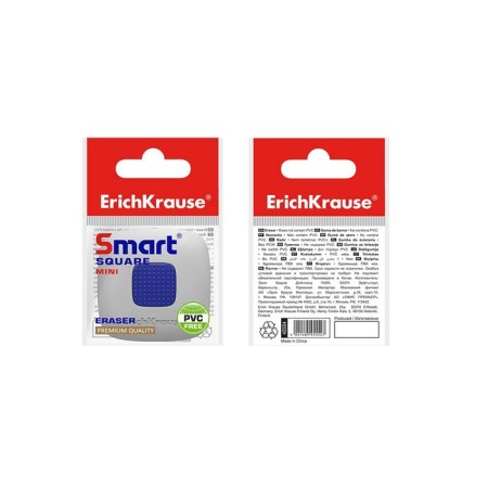 Eraser with Erichkrause "Erichkrause Smartway Mini Square", medium stiffness, hypoallergenic, in a bag with a Euro suspension-5