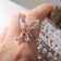 The ring "Butterfly" is elegant, the color is white in gold, dimensionless
