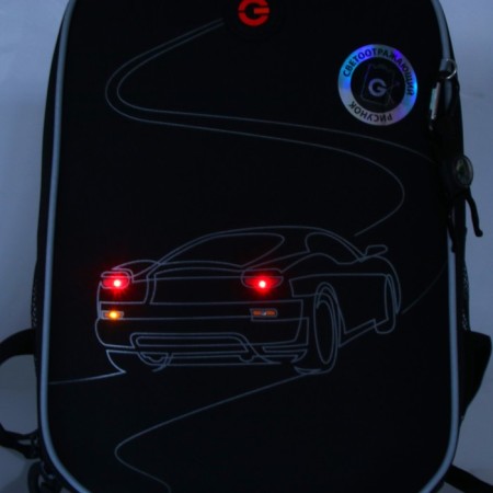 Frame backpack, 37 x 26 x 16 cm, Grizzly RAW-397, with LEDs, black RAW-397-5_1-9
