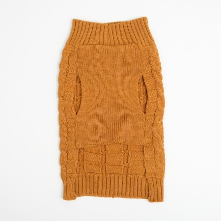 Sweater with openwork viscous, XS (DS 17, Osh 17, OG 23-27 cm), beige-5