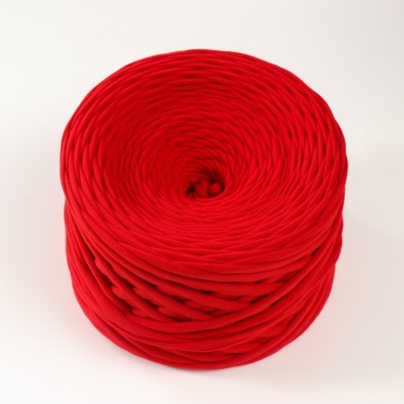 Knitted yarn, width 7-9 mm, 100m/295 gr ± 10% (09 - red)-1