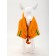 Dog jacket with lining, size L (ds 35, og 47 cm, weight 6-10 kg), orange