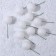 Figure for crafts and decor on the “ball” wire, set of 10 pcs., Size 1 pc. - 4 × 11 cm, white color