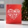 LED figure "Heart" 13 × 16 × 5 cm, cardboard, battery AAX2 (not complete), glow warm white