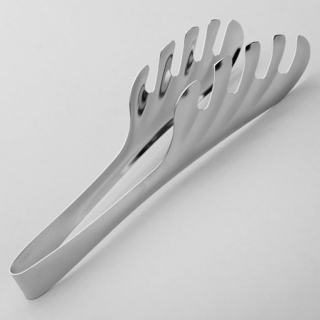 Spaghetti forceps, h = 22 cm, thickness 0.8 mm, silver color