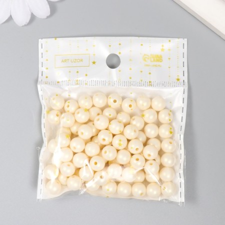 Beads for creativity plastic "Ball. Milk overflow" set 20 grams d = 0.8 cm-2