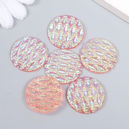 Decor for creativity Plastic "Rain" holography pink set 6 pcs 2.5x2.5 cm-2
