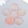 Decor for creativity Plastic "Rain" holography pink set 6 pcs 2.5x2.5 cm