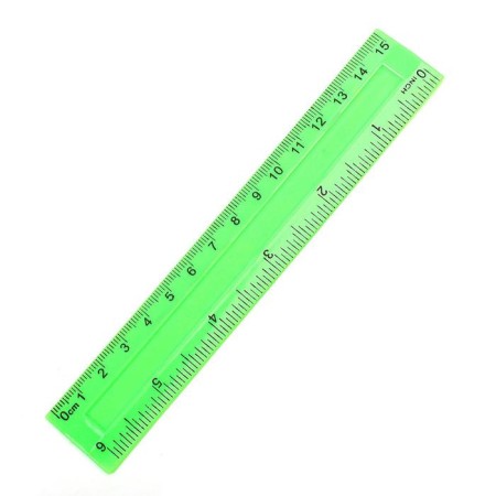 Ruler 15 cm, plastic, mix-1