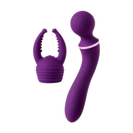 Multifunctional vibration massager Eromantica UMA, silicone, purple, 20 cm-3