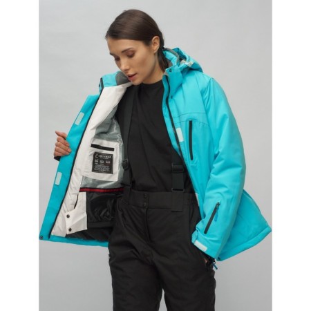 Ski suit female, size 42, blue color-9