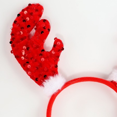 Carnival rim of New Year for hair Children's "horns", red-2