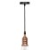 Lamp E27, wire 1 m, color pink gold