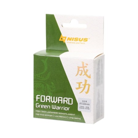 Nisus Forward Warrior fishing line, diameter 0.309 mm, test 7.55 kg, 100 m, green-1