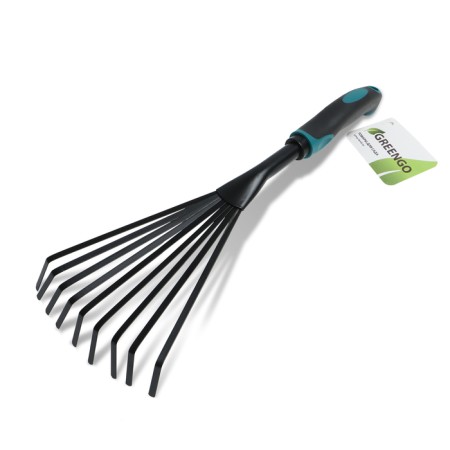 Robble small, fan, plate, 9 teeth, length 40 cm, ergonomic rubberized handle, Greengo-8
