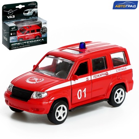 Metal machine "UAZ Patriot. Fire service ", inertia, 1:50