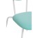 Stol on a metal frame Mareon skiing metal/velor, white/blue 47x55x79 cm