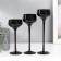 Glass "Glass" Crimean "Black set 3 pcs H- 20, 23, 26x12x12 cm