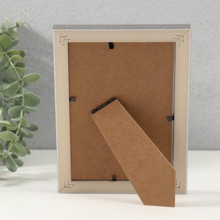Photo frame plastic 10x15 cm "Staircase with rhombuses" gray 2x13x17.9 cm-4