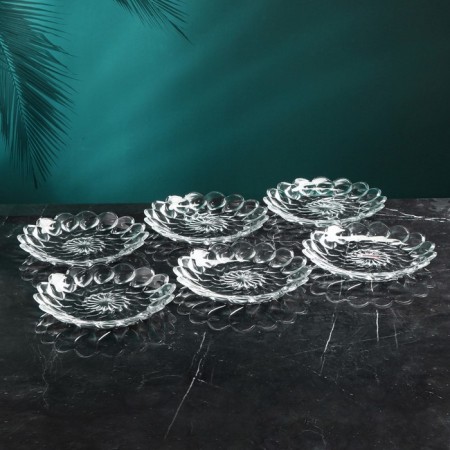 Set of glass plates "Florence", 6 pcs, Iran