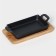 Cast iron pan “rectangle”, 25 × 12 cm, with handles, on a wooden stand