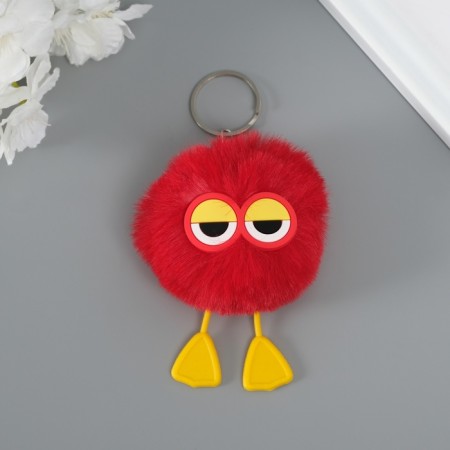 Fluffy on the “hard worker” ring Red 7.6x6x6 cm-1