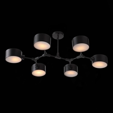Ceiling EVOLUCE lamp. Sle183402-06. Gemento. 6x60 W, E14, 73x95.5x32 cm, black color-1