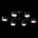 Ceiling EVOLUCE lamp. Sle183402-06. Gemento. 6x60 W, E14, 73x95.5x32 cm, black color