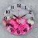 Watching clock, interior: flowers, "pink peonies", silent, d-30 cm
