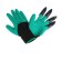 Garden gloves, nylon "shrews", with latex impregnation, with claws, green, Greengo