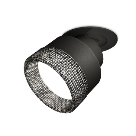 A set of a built -in rotary lamp with composite crystal Ambrella Light, Techno, XM8102541, Black Sand Color