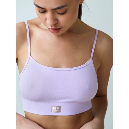 Female top on thin adjustable straps Mirey, size 50, lilac color-2