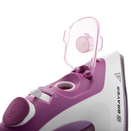 Iron Brayer 4006br, 2400 W, 280 ml, ceramic sole, 25 g/min, 280 ml, white-pink-10