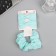 Hair set "Felicia" (elastic band 7 cm, 2 clamps 6.5 cm) shine, mint