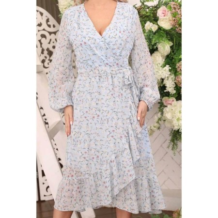 Women's dress, size 46, blue color-9
